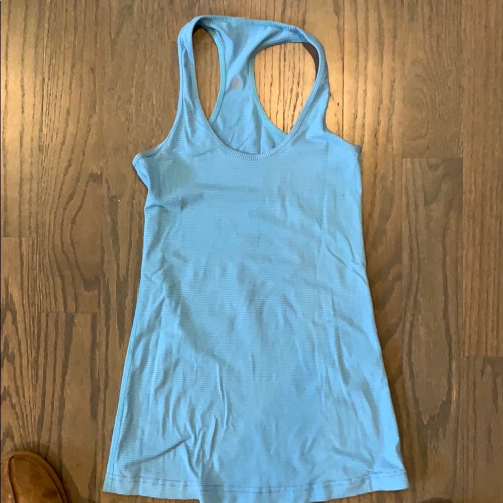 Lululemon razor back tank, blue stripes